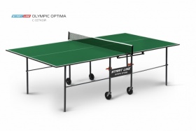 Теннисный стол Olympic Optima green с сеткой